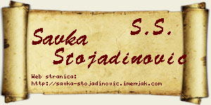 Savka Stojadinović vizit kartica